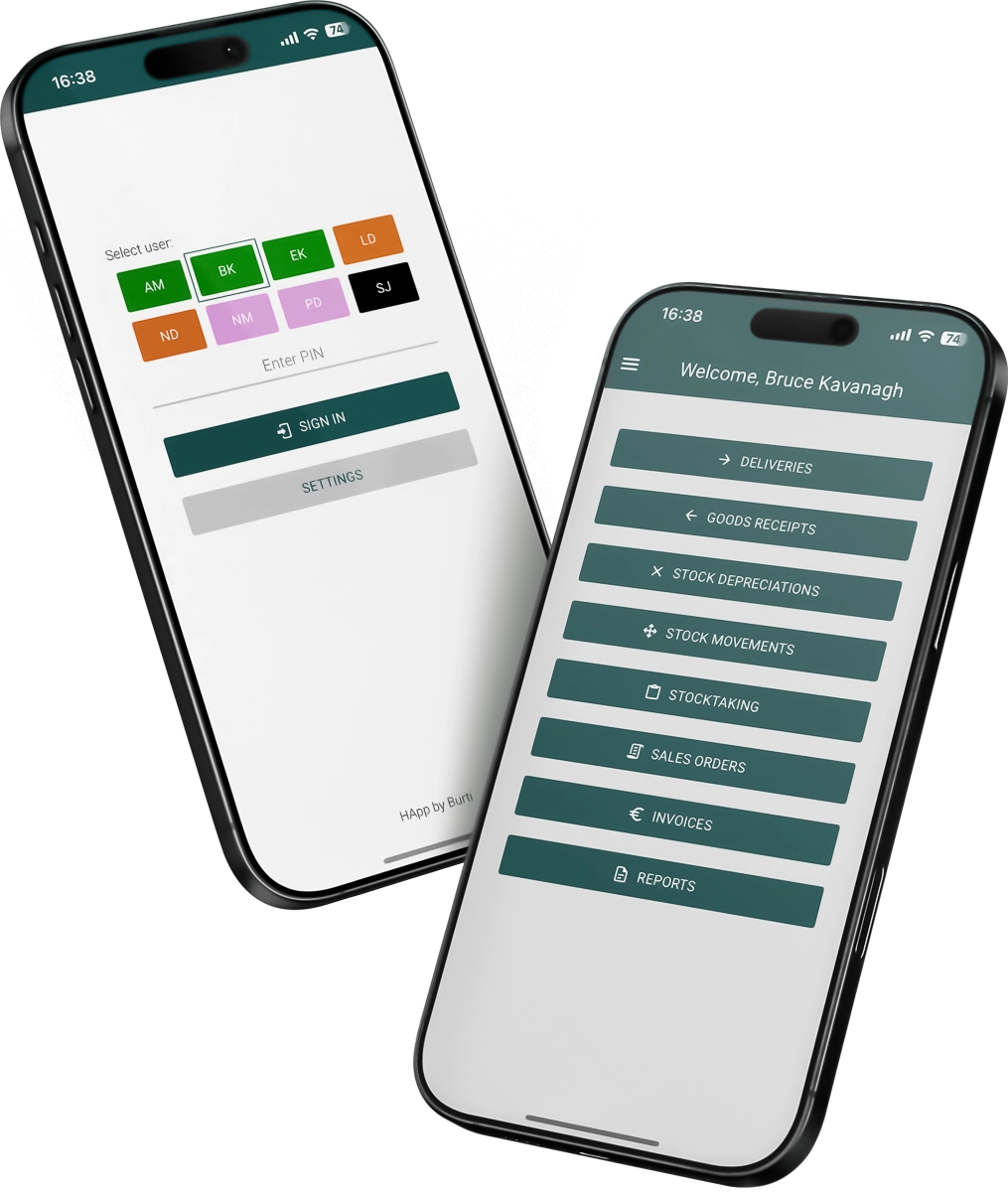 HApp ERP warehouse app
